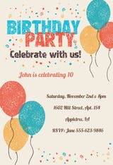 Celebrate with Us - Invitación de Cumpleaños